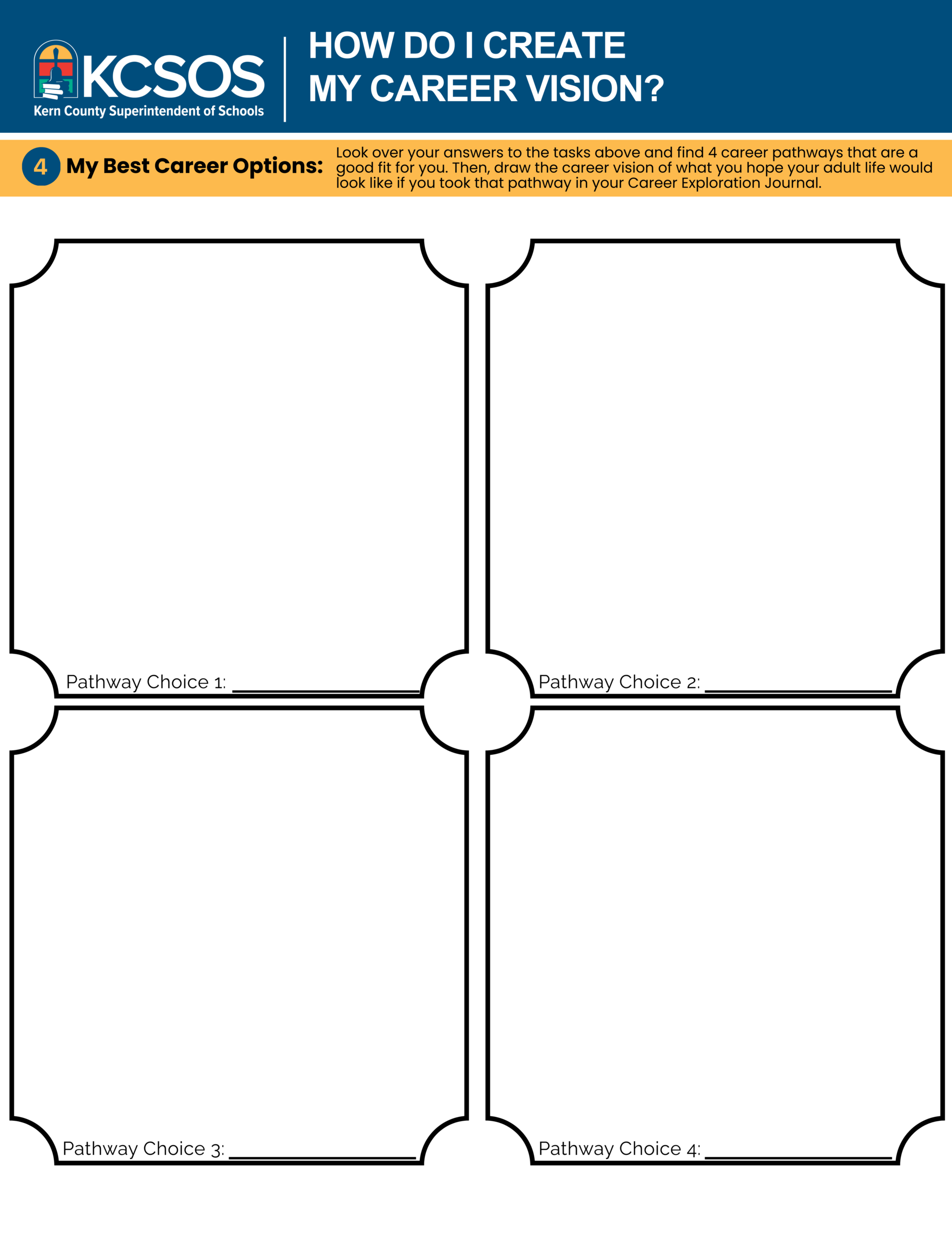 Career Vision Worksheet